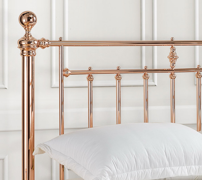 Time Living Alexander Rose Gold Metal Bed Frame