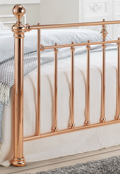 Time Living Alexander Rose Gold Metal Bed Frame