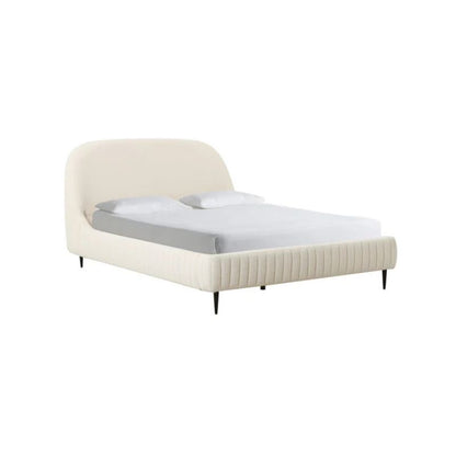 TOV Furniture Denise Cream Boucle Bed Frame