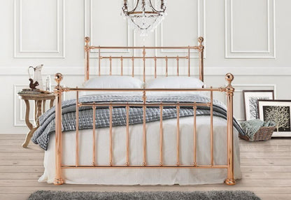 Time Living Alexander Rose Gold Metal Bed Frame