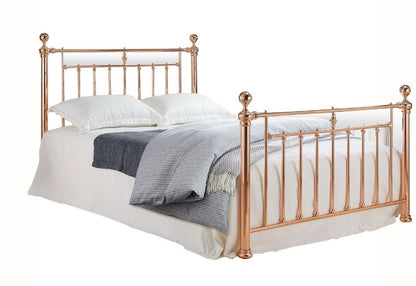 Time Living Alexander Rose Gold Metal Bed Frame