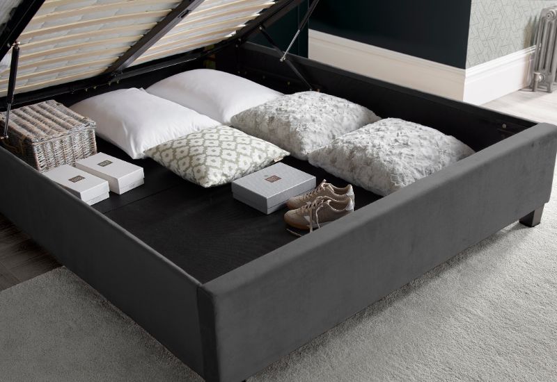 Bed Master Aurora Velvet Ottoman Bed Frame