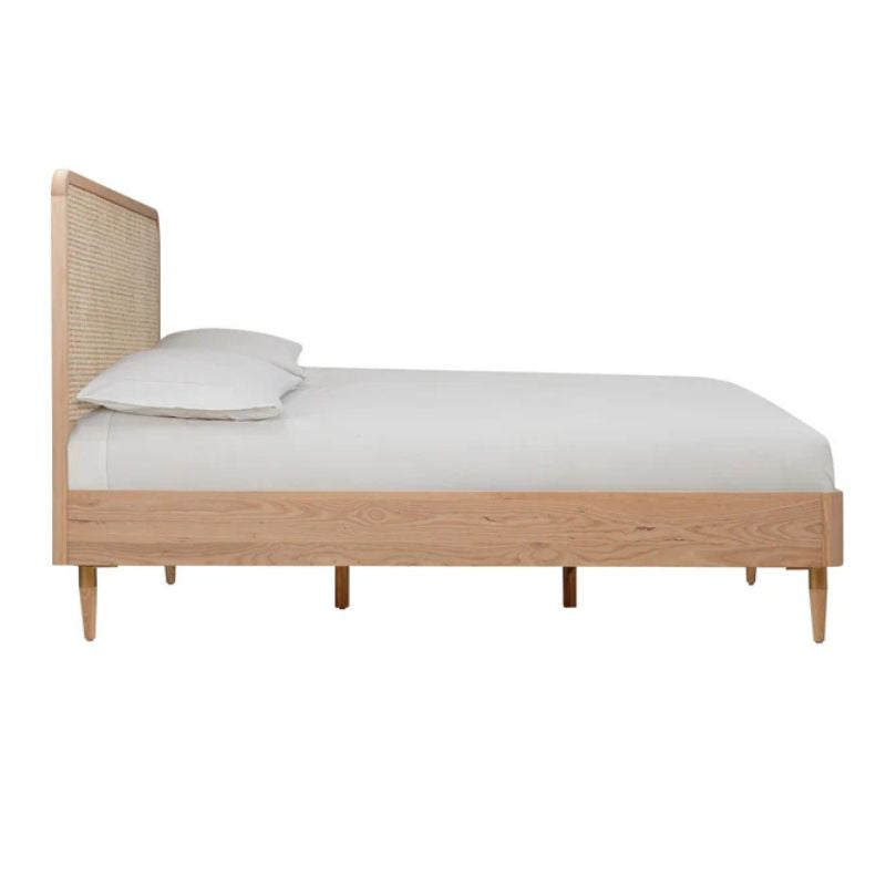 Tov Furniture Carmen Natural Ash and Cane Bed Frame