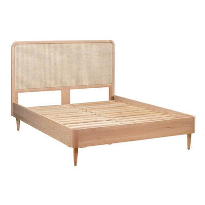 Tov Furniture Carmen Natural Ash and Cane Bed Frame