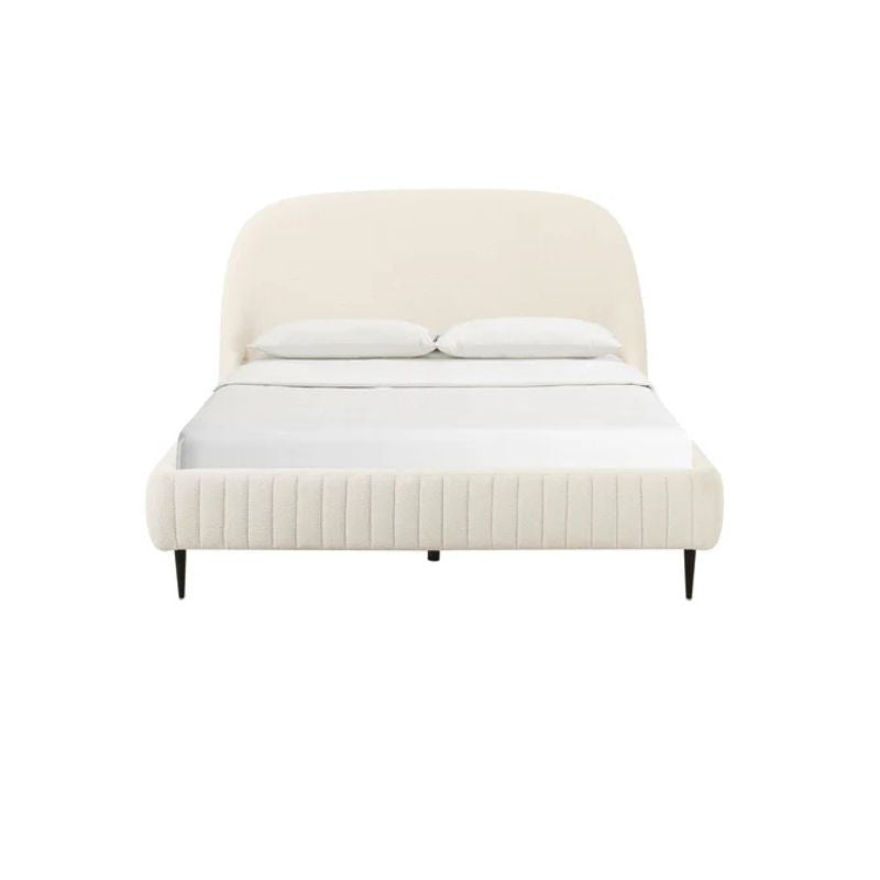 TOV Furniture Denise Cream Boucle Bed Frame