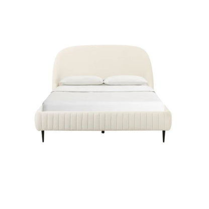 TOV Furniture Denise Cream Boucle Bed Frame