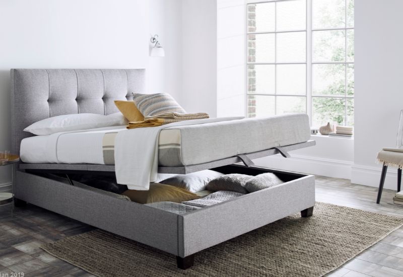 Kaydian Walkworth Fabric Ottoman Storage Bed Frame 